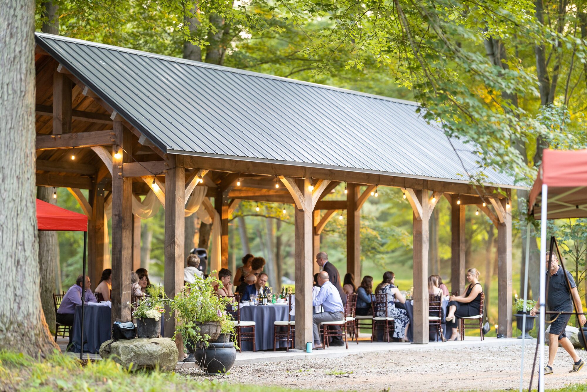 An outdoor wedding ceremony near London, Ontario